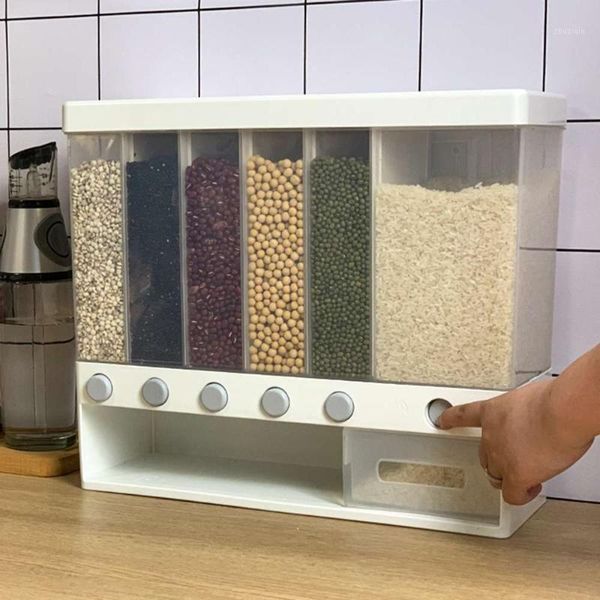 storage bottles & jars 6 in1 kitchen wall mounted cereal dispenser dry food container
storage bottles & jars 6 in1 kitchen wall mounted cereal dispenser dry food container