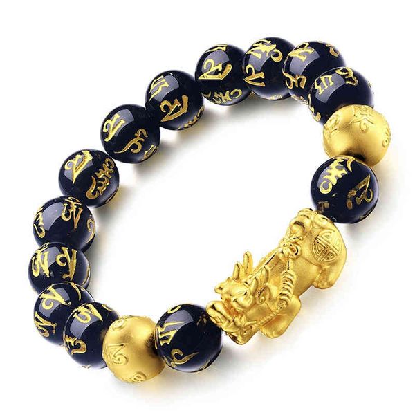 good luck wealth jewelry black obsidian beads pixiubracelet geometric patterns six words fena shuprosperity pixiu bracelet, Golden;silver
good luck wealth jewelry black obsidian beads pixiubracelet geometric patterns six words fena shuprosperity pixiu bracelet, Golden;silver