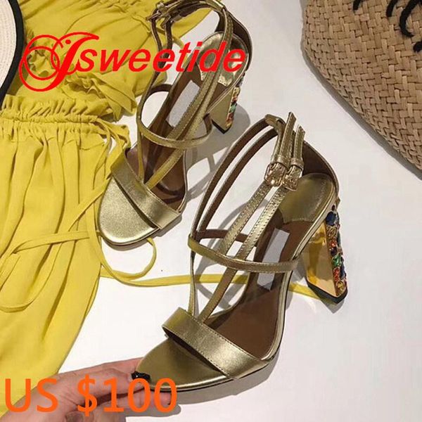 dress shoes women summer strange style high heels designer advanced colored rhinestone heel strap genuine leather sandals, Black
dress shoes women summer strange style high heels designer advanced colored rhinestone heel strap genuine leather sandals, Black