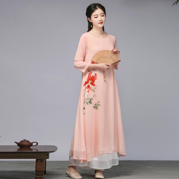 casual dresses hanfu dress chinese zen tea cheongsam women retro style women's elegant fairy chiffon ancient qipao, Black;gray
casual dresses hanfu dress chinese zen tea cheongsam women retro style women's elegant fairy chiffon ancient qipao, Black;gray