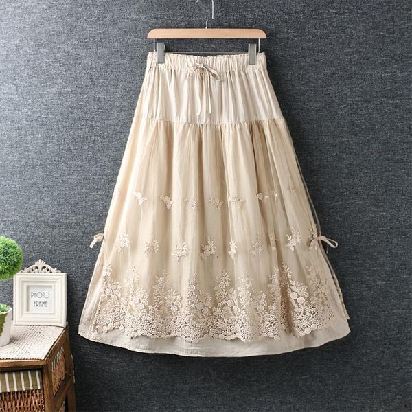 chic lace flower elastic waist womens skirts long cotton casual, Black
chic lace flower elastic waist womens skirts long cotton casual, Black