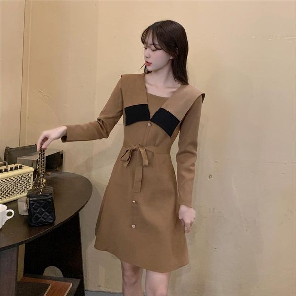casual dresses autumn winter women dress 2021 slim shawl square neck knit long sleeve lace-up vestido elegant for women's, Black;gray
casual dresses autumn winter women dress 2021 slim shawl square neck knit long sleeve lace-up vestido elegant for women's, Black;gray