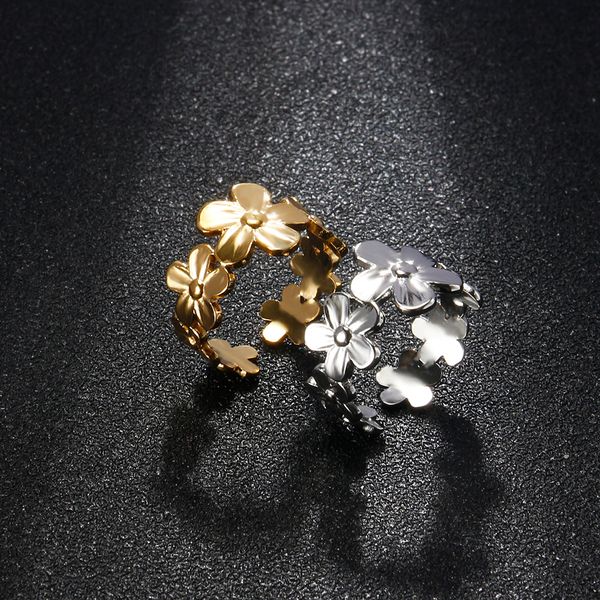 design for women flowers pattern ring new 316l stainless steel girls luxury party / wedding jewelry, Silver
design for women flowers pattern ring new 316l stainless steel girls luxury party / wedding jewelry, Silver