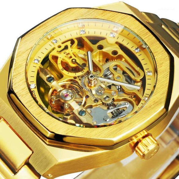 automatic mechanical gold watch design male tourbillon skeleton dial stainless steel strap relogio wristwatches, Slivery;brown
automatic mechanical gold watch design male tourbillon skeleton dial stainless steel strap relogio wristwatches, Slivery;brown