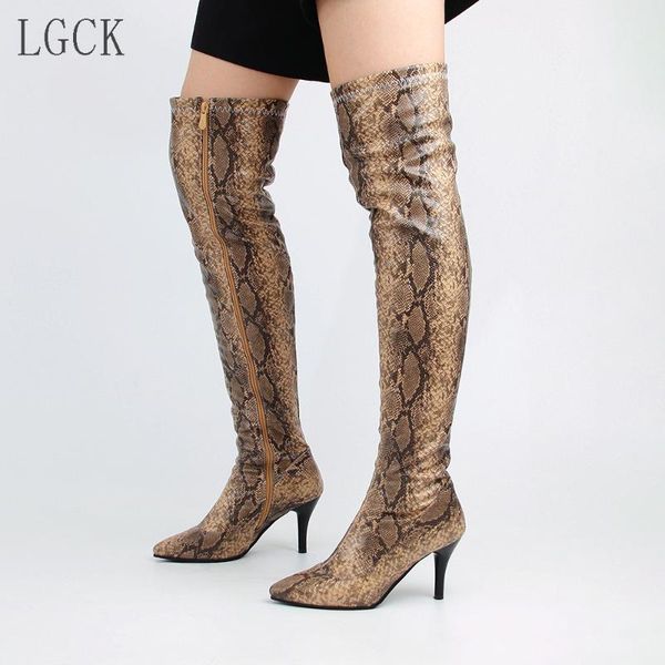 boots plus size 34-48 fashion over knee thigh high women winter thin heels shoes snake print pointed toe long, Black
boots plus size 34-48 fashion over knee thigh high women winter thin heels shoes snake print pointed toe long, Black