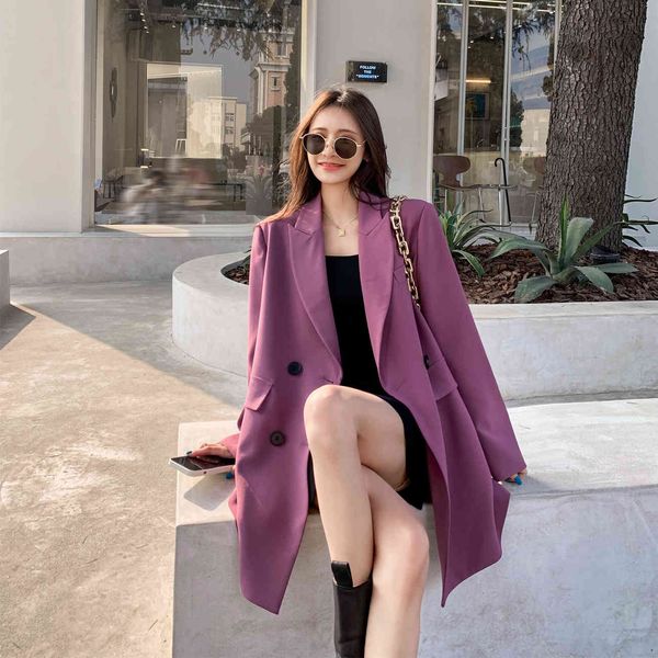 women's suits & blazers casual ladies double-beasted oversized blazer woman jacket elegant business purple s101 tyjc, White;black
women's suits & blazers casual ladies double-beasted oversized blazer woman jacket elegant business purple s101 tyjc, White;black