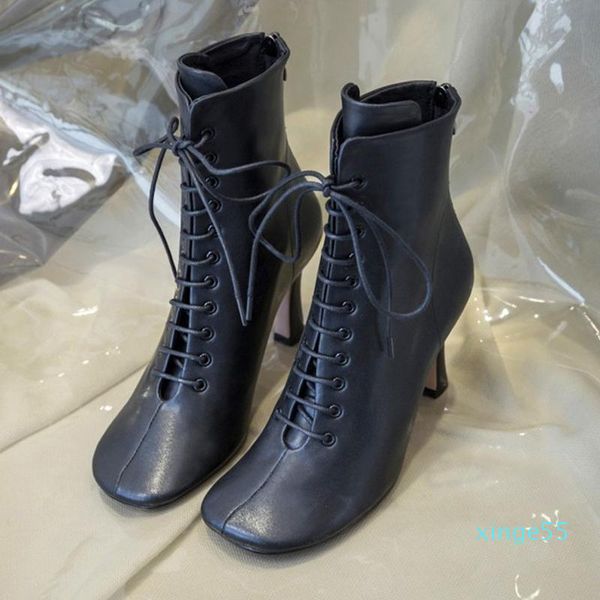 boots winter black white genuine leather short high heels runway style shoes women round toe lace up ankle for women
boots winter black white genuine leather short high heels runway style shoes women round toe lace up ankle for women