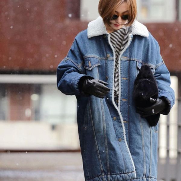 women's jackets 2021 female jacket women warm winter long sleeve denim jean coat outwear overcoat, Black;brown
women's jackets 2021 female jacket women warm winter long sleeve denim jean coat outwear overcoat, Black;brown