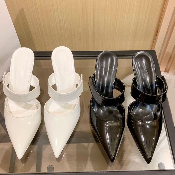 womens fashion high heel slippers pointed toe design rubber sole wrapped in soft leather upper suitable for many occasions classic black whi
womens fashion high heel slippers pointed toe design rubber sole wrapped in soft leather upper suitable for many occasions classic black whi