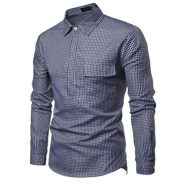 men's casual shirts shirt slim fit button down lapel small lattice long sleeve formal dress men male clothing, White;black
men's casual shirts shirt slim fit button down lapel small lattice long sleeve formal dress men male clothing, White;black