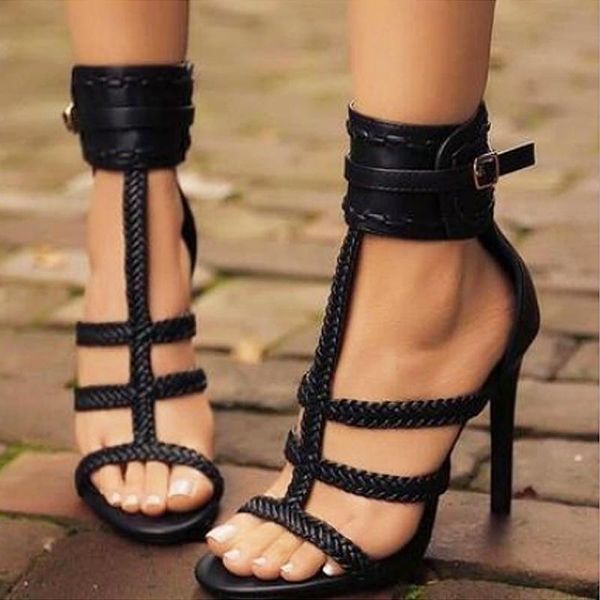 sandals summer women black pu leather t-strap braided belt buckle stiletto high heeled shoes lady
sandals summer women black pu leather t-strap braided belt buckle stiletto high heeled shoes lady