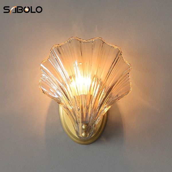 modern shell shape design wall sconce lighting nordic lamp copper material personality creative glass
modern shell shape design wall sconce lighting nordic lamp copper material personality creative glass