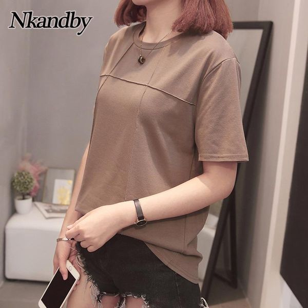 women's t-shirt plus size tshirts women 2021 summer fashion short sleeve t shirts oversize solid color cotton korean style loose lady b, White
women's t-shirt plus size tshirts women 2021 summer fashion short sleeve t shirts oversize solid color cotton korean style loose lady b, White