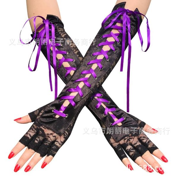 five fingers gloves 2021 fingerless women black lace goth hollow holes punk ladies disco dance costume mesh fishnet rave, Blue;gray
five fingers gloves 2021 fingerless women black lace goth hollow holes punk ladies disco dance costume mesh fishnet rave, Blue;gray