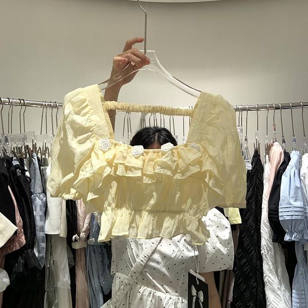women's blouses & shirts design sense niche waist trimming short 2021summer french retro hong kong style square collar solid color slee, White
women's blouses & shirts design sense niche waist trimming short 2021summer french retro hong kong style square collar solid color slee, White
