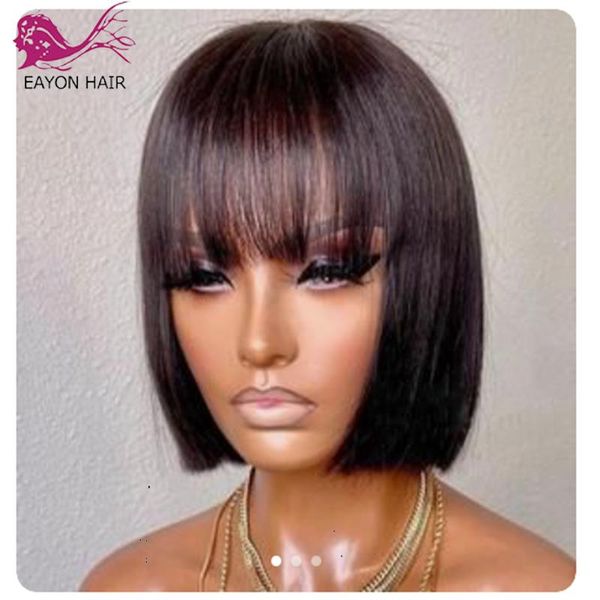 lace wigs eayon hd frontal wig short bob pre plucked silky straight 13x6 front human hair glueless remy brazilian with bang, Black;brown
lace wigs eayon hd frontal wig short bob pre plucked silky straight 13x6 front human hair glueless remy brazilian with bang, Black;brown