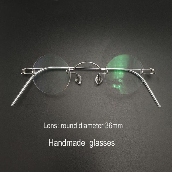 fashion sunglasses frames handmade glasses custom retro frameless small round men and women myopia prescription reading, Black
fashion sunglasses frames handmade glasses custom retro frameless small round men and women myopia prescription reading, Black