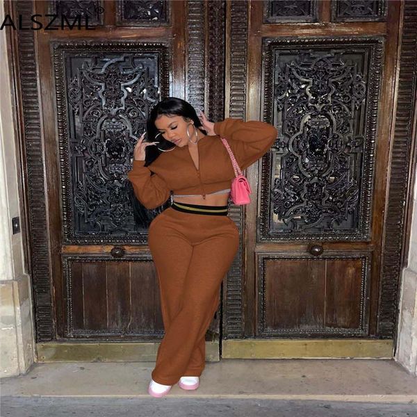 women's two piece pants women street casual trousers suit lantern sleeve zipper jacket elastic waist straight spring and autumn, White
women's two piece pants women street casual trousers suit lantern sleeve zipper jacket elastic waist straight spring and autumn, White