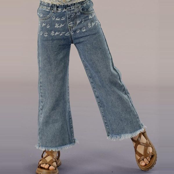 jeans girls casual elastic wasit cotton denim pants 6 8 10 12 years wide-leg loose spring autumn kids, Blue
jeans girls casual elastic wasit cotton denim pants 6 8 10 12 years wide-leg loose spring autumn kids, Blue