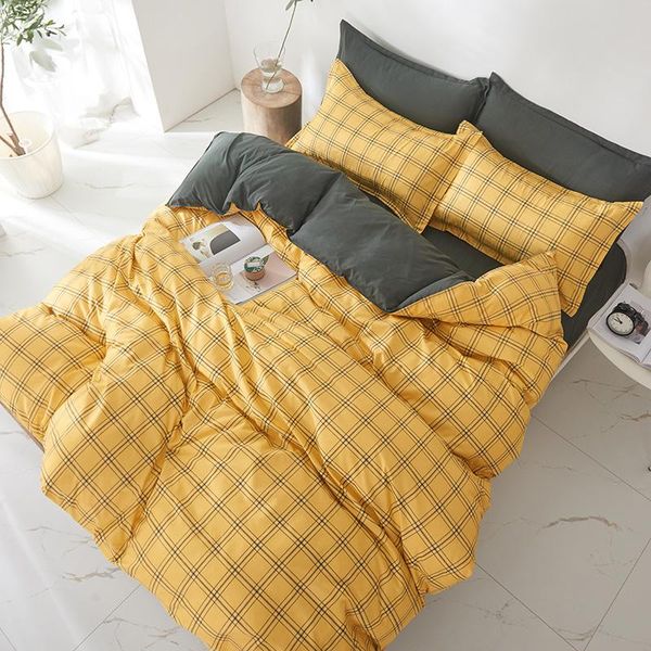 bedding sets orange checkered gray sheet duvet cover set pillowcase 3/4pcs single full size polyester fiber home textile
bedding sets orange checkered gray sheet duvet cover set pillowcase 3/4pcs single full size polyester fiber home textile