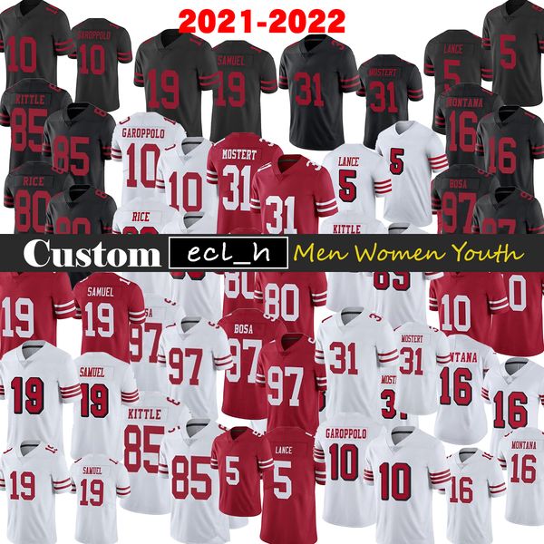 2021 football jersey custom men women youth 5 trey lance 10 jimmy garoppolo 16 joe montana 19 deebo samuel 31 raheem mostert 80jerry rice 85, Black;red
2021 football jersey custom men women youth 5 trey lance 10 jimmy garoppolo 16 joe montana 19 deebo samuel 31 raheem mostert 80jerry rice 85, Black;red