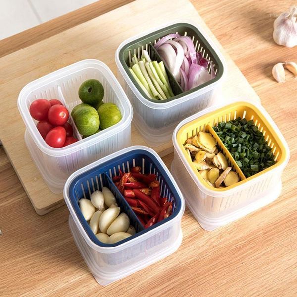 double-layer drain box nordic style kitchen ginger fruit garlic vegetable storage sealed refrigerator g8w6 bottles & jars
double-layer drain box nordic style kitchen ginger fruit garlic vegetable storage sealed refrigerator g8w6 bottles & jars