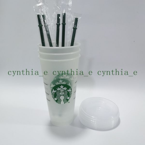 50pcs starbucks 24oz/710ml plastic tumbler reusable clear drinking flat bottom cup pillar shape lid straw mug bardian 
50pcs starbucks 24oz/710ml plastic tumbler reusable clear drinking flat bottom cup pillar shape lid straw mug bardian