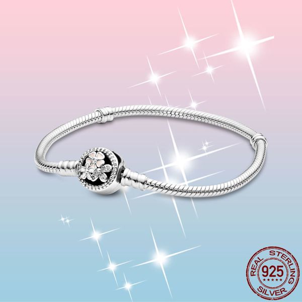 femme pulseira 925 sterling silver bracelet white enamel daisy flower snake chain bracelets & bangles women jewelry making gift, Golden;silver
femme pulseira 925 sterling silver bracelet white enamel daisy flower snake chain bracelets & bangles women jewelry making gift, Golden;silver
