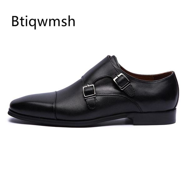 dress shoes brow real leather men pointed toe double buckle decor flat for male formal, Black
dress shoes brow real leather men pointed toe double buckle decor flat for male formal, Black