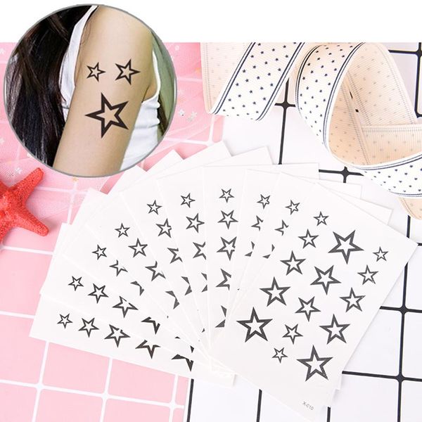 temporary tattoos 10pcs hollow five-pointed stars waterproof tattoo stickers solid black body art for cool guy
temporary tattoos 10pcs hollow five-pointed stars waterproof tattoo stickers solid black body art for cool guy