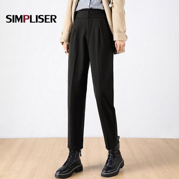 high waist harem pants woolen female office work wear black caffee suit trousers 2021 spring winter femme pantalon women's & capris, Black;white
high waist harem pants woolen female office work wear black caffee suit trousers 2021 spring winter femme pantalon women's & capris, Black;white