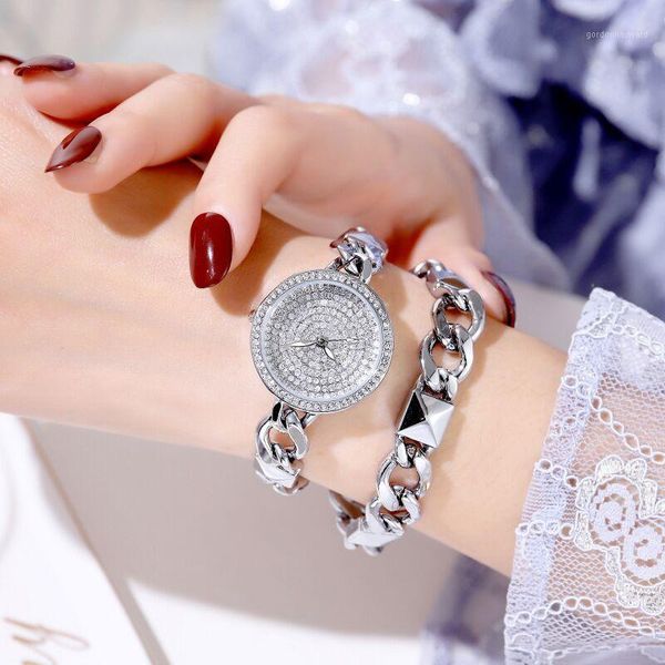 korean fashion double chain star lady bracelet watch jewelry quartz stainless steel japanese movement wristwatches, Slivery;brown
korean fashion double chain star lady bracelet watch jewelry quartz stainless steel japanese movement wristwatches, Slivery;brown