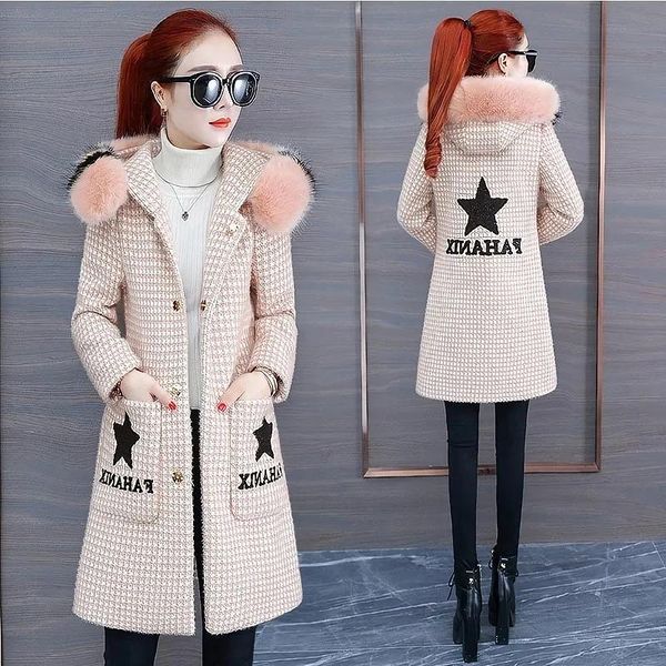 women's wool & blends woolen jackets female mink fleece jacket winter mid-length coat thick keep warm hooded overcoat coats w2406, Black
women's wool & blends woolen jackets female mink fleece jacket winter mid-length coat thick keep warm hooded overcoat coats w2406, Black