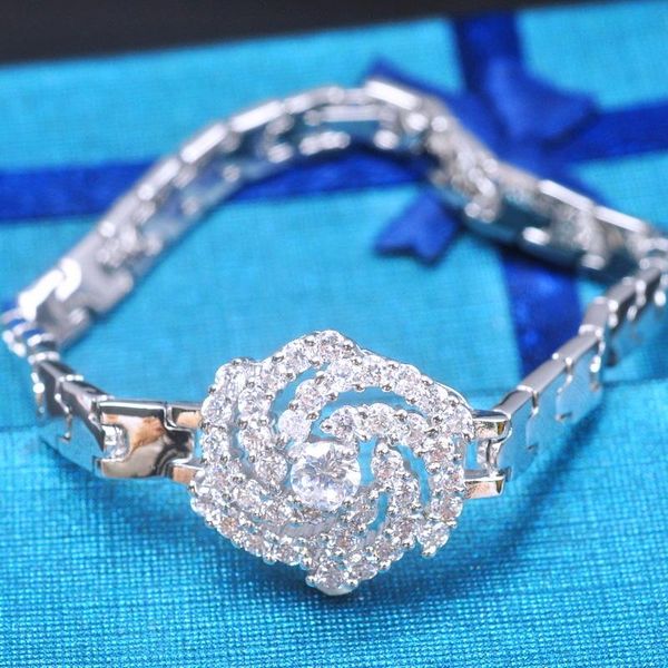 link, chain white gold color women cubic zirconia bracelet fashion bridal wedding party jewelry bracelets bl003, Black
link, chain white gold color women cubic zirconia bracelet fashion bridal wedding party jewelry bracelets bl003, Black