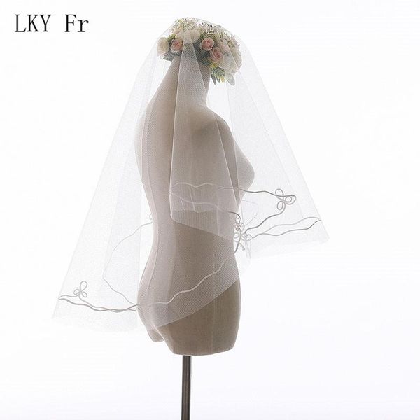 bridal veils lky fr wedding veil with lace short 1 layer 1.3m white cathedral for girl marriage accessories, Black
bridal veils lky fr wedding veil with lace short 1 layer 1.3m white cathedral for girl marriage accessories, Black