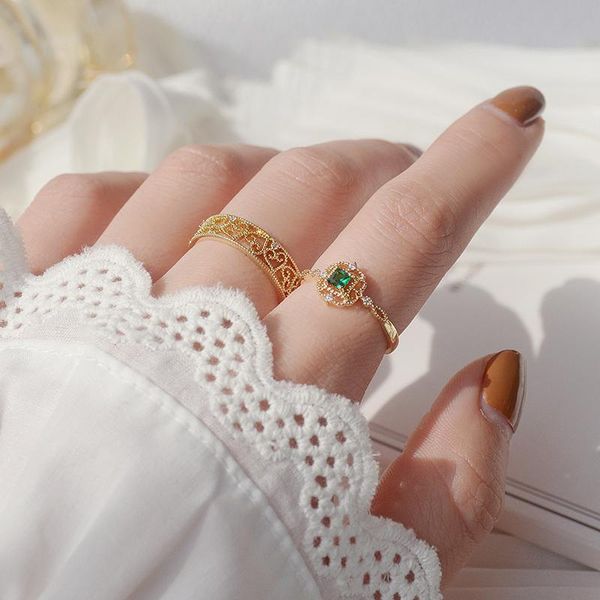 cluster rings 2021 arrival 14k gold plated pierced geometric adjustable crystal for women cubic zircon engagement, Golden;silver
cluster rings 2021 arrival 14k gold plated pierced geometric adjustable crystal for women cubic zircon engagement, Golden;silver