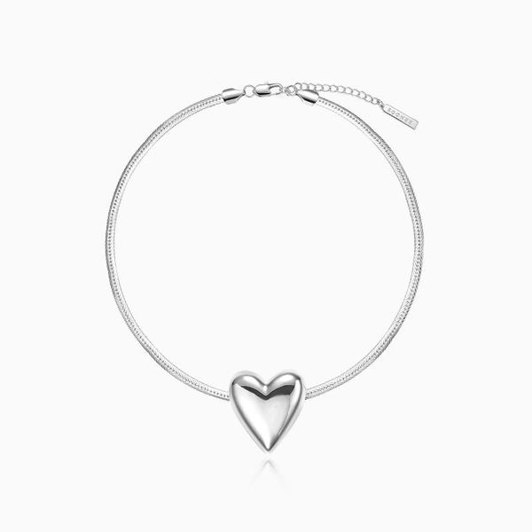 pendant necklaces original design exaggerated metal sweet cool mirror big love collarbone neck chain personality necklace woman, Silver
pendant necklaces original design exaggerated metal sweet cool mirror big love collarbone neck chain personality necklace woman, Silver