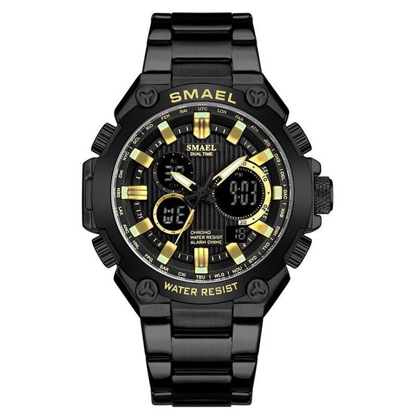 wristwatches outdoor waterproof sports steel band alarm clock multi-function dual display electronic watch men's, Slivery;brown
wristwatches outdoor waterproof sports steel band alarm clock multi-function dual display electronic watch men's, Slivery;brown
