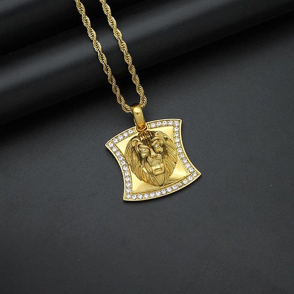 pendant necklaces hip hop bling iced out rhinestones gold stainless steel solid male lion pendants necklace for men rapper jewelry, Silver
pendant necklaces hip hop bling iced out rhinestones gold stainless steel solid male lion pendants necklace for men rapper jewelry, Silver
