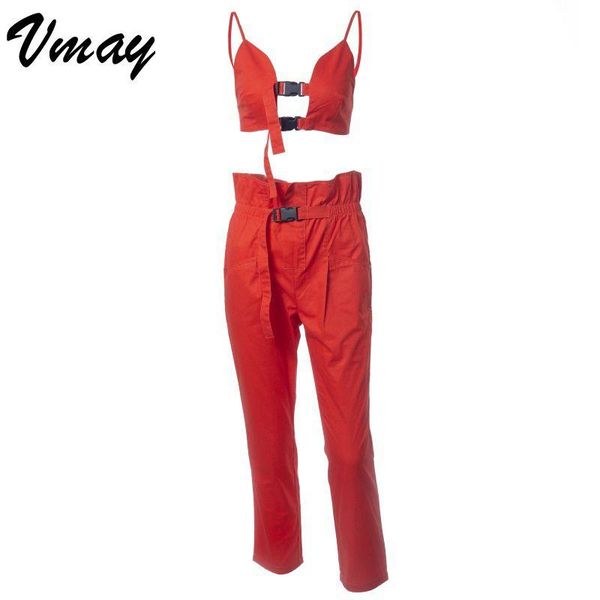 vmay women's two-piece autumn fashion bf wind bag buckle overalls 2021 spring high street elastic waist sashes suits two piece pant, White
vmay women's two-piece autumn fashion bf wind bag buckle overalls 2021 spring high street elastic waist sashes suits two piece pant, White