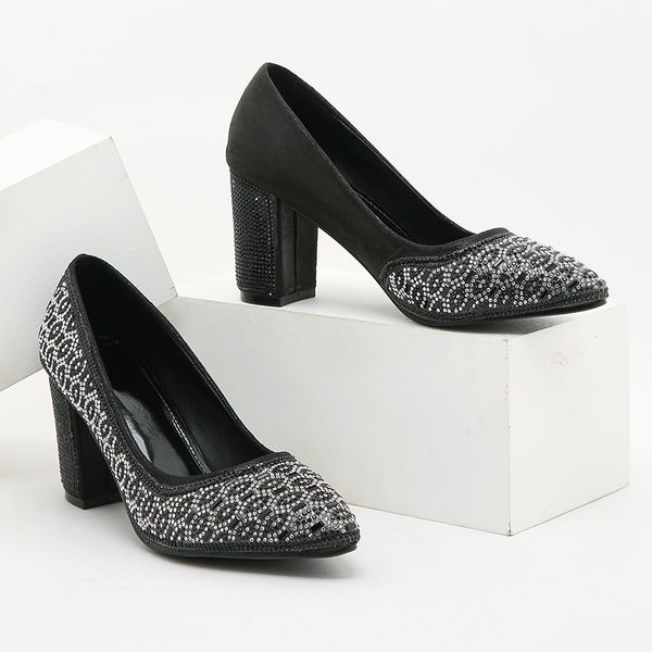 women's high heels shoes gypsophila style dress shoes casual fashion office party all-match, Black
women's high heels shoes gypsophila style dress shoes casual fashion office party all-match, Black
