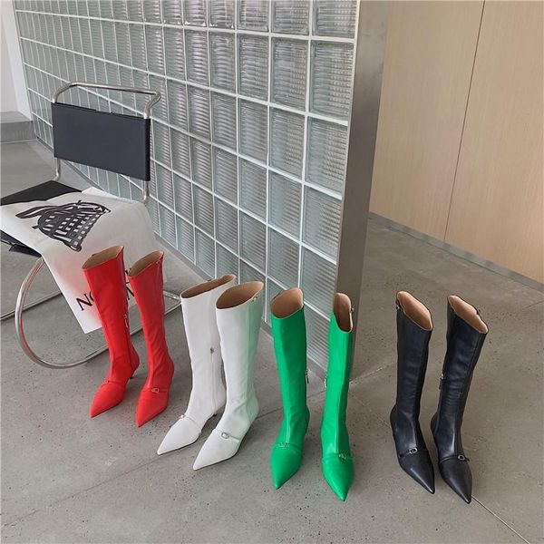boots monmoira belt buckle kitten heel long knee women 2021 pointed toe side zip autumn shoes ladies botas mujer, Black
boots monmoira belt buckle kitten heel long knee women 2021 pointed toe side zip autumn shoes ladies botas mujer, Black