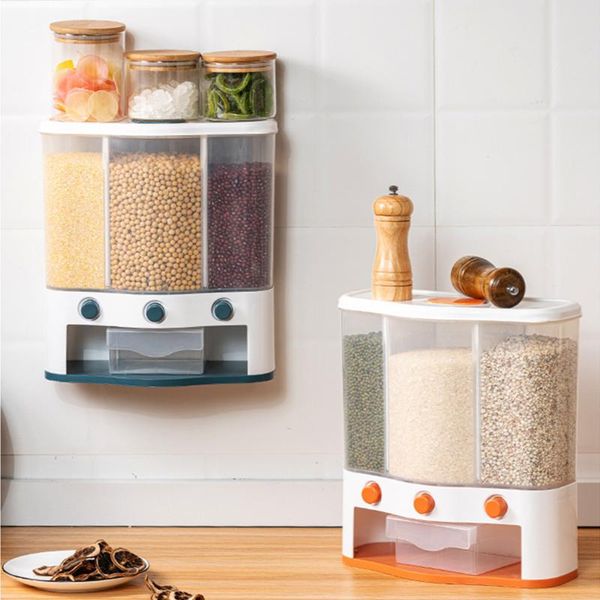 6.0l wall mounted cereal dispenser 3 grid grains rice container kitchen organiser bin for sugar flour space saving storage bottl bottles & j
6.0l wall mounted cereal dispenser 3 grid grains rice container kitchen organiser bin for sugar flour space saving storage bottl bottles & j
