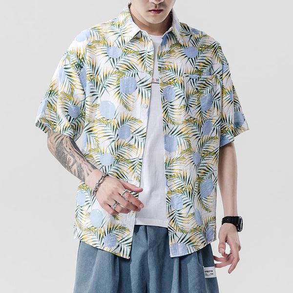 brand 2021beach summer print flower short sleeves hawaii collar korea style shirt for men's harajuku clothing casual shirts, White;black
brand 2021beach summer print flower short sleeves hawaii collar korea style shirt for men's harajuku clothing casual shirts, White;black