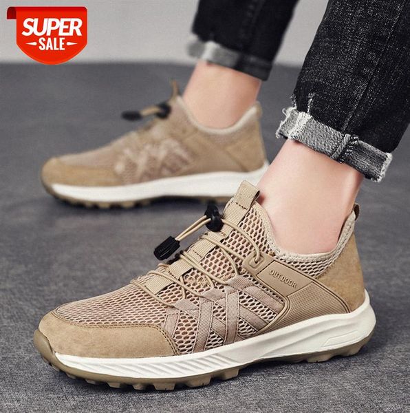 men's shoes low-cut mesh flat-heel retro casual daily sneakers #pt5t