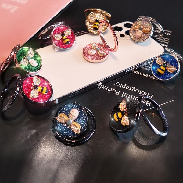 mobile phone ring buckle bracket female models finger pull luxury glitter diamond bee metal desksupport frame cell mounts & holders
mobile phone ring buckle bracket female models finger pull luxury glitter diamond bee metal desksupport frame cell mounts & holders