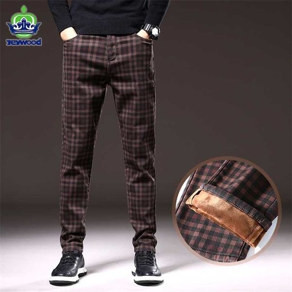 winter men's plaid warm fleece pants 98%cotton stretch classic clothing fashion slim fit casual trousers plus size 211201, Black
winter men's plaid warm fleece pants 98%cotton stretch classic clothing fashion slim fit casual trousers plus size 211201, Black