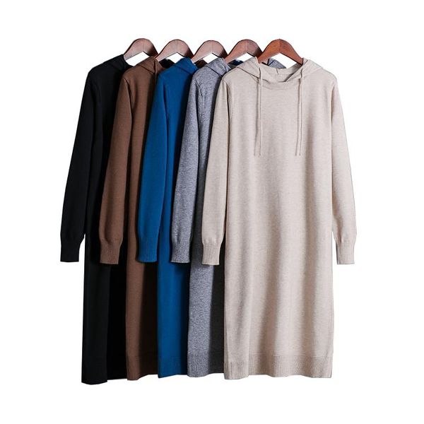 casual dresses okxgnz 2021 spring autumn large size knit dress women long sleeve hooded pullover female loose sweater 3151, Black;gray
casual dresses okxgnz 2021 spring autumn large size knit dress women long sleeve hooded pullover female loose sweater 3151, Black;gray