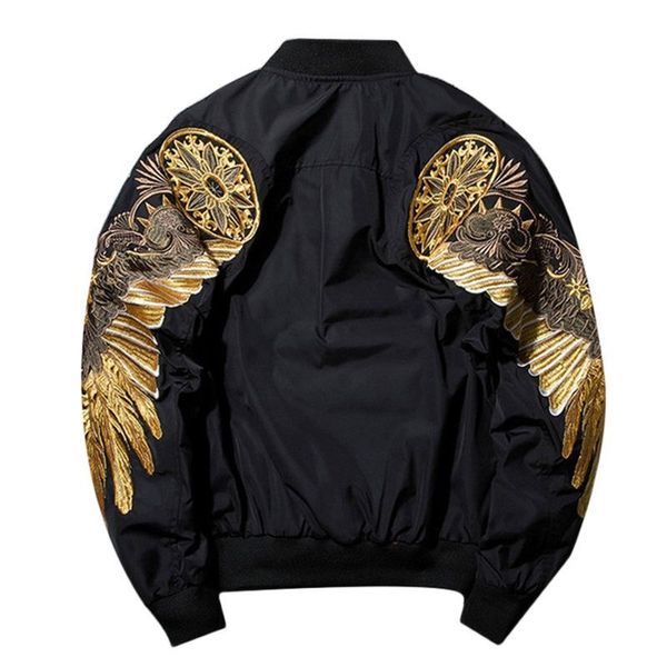 men's polos spring hip hop jackets gold wings embroidery bomber jacket men streetwear brand clothes casual outwear coat black we325 lkg, White;black
men's polos spring hip hop jackets gold wings embroidery bomber jacket men streetwear brand clothes casual outwear coat black we325 lkg, White;black