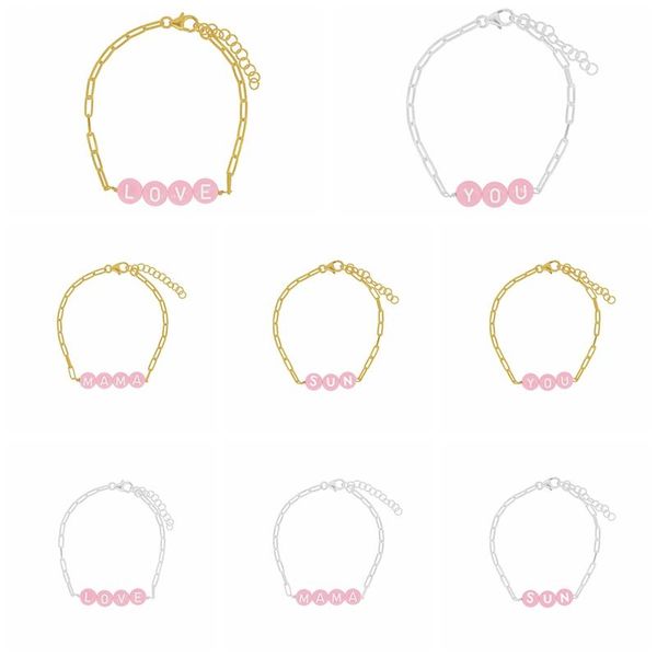 link, chain aide 2021 trend gold plated summer style pink letters clay bead bracelets for women charm bracelet fashion jewelry pendientes, Black
link, chain aide 2021 trend gold plated summer style pink letters clay bead bracelets for women charm bracelet fashion jewelry pendientes, Black